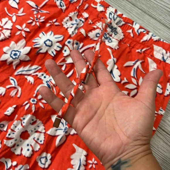 Zara Linen Blend Floral Printed Pants Trousers High Rise Wide Leg Size Small - Picture 6 of 16